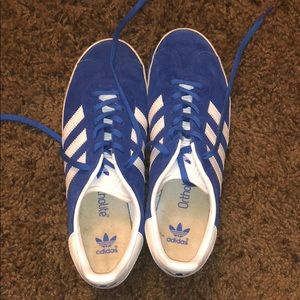 blue adidas gazelle